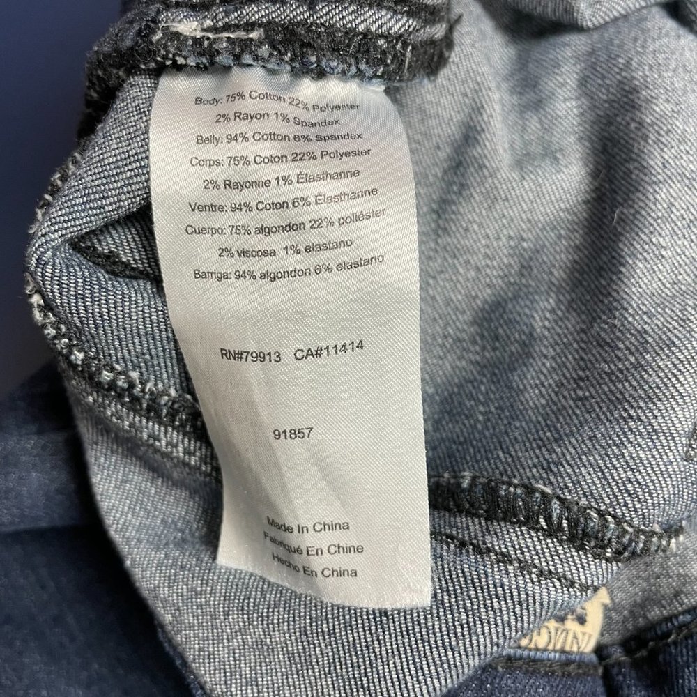 Indigo Blue Super Skinny Distressed Maternity Jeans - Picture 7 of 12